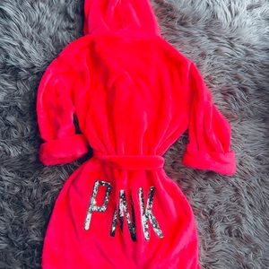 Pink Victoria secret bling pink robe Xs